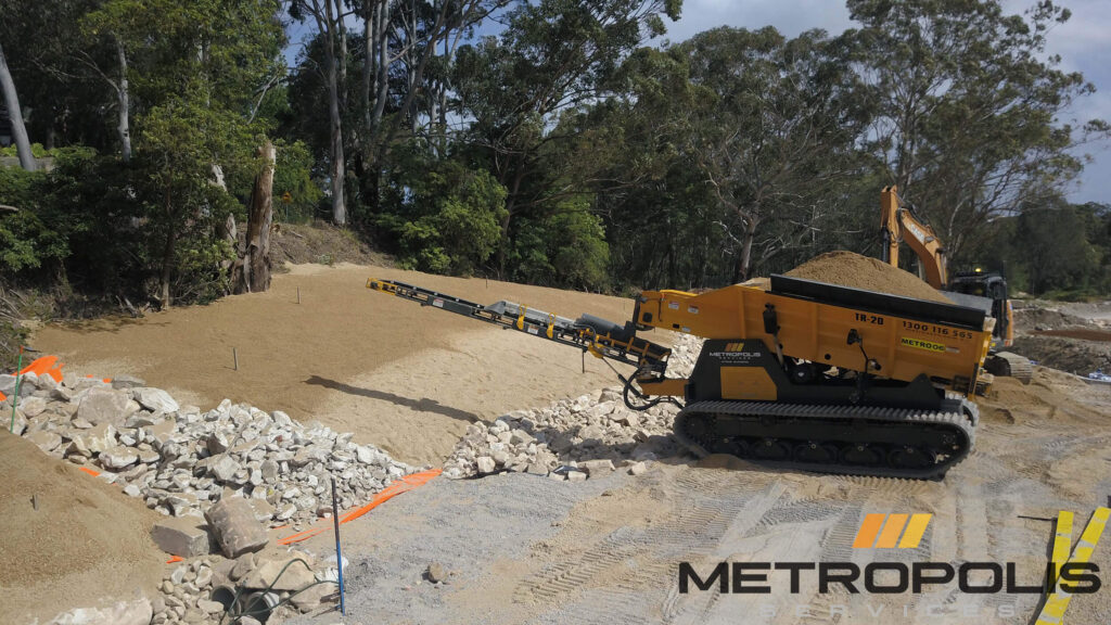 Placing 20mm Sandstone Mix - Hurstville NSW - Metropolis Services